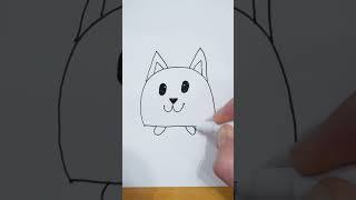 How to easily draw a cat from the letter D. Everyone can repeat this #shorts