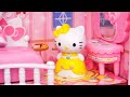 Light Up Dollhouse ! Toys and Dolls Fun Playing with Hello Kitty Princesses | SWTAD