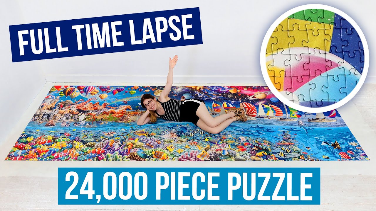 Solving the 24,000 Piece Jigsaw Puzzle - FULL TIME LAPSE - YouTube