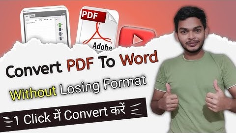 How to Convert pdf to word | Without losing format in MS Word 2007 | Salim techforyou