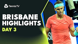 Nadal Comeback vs Thiem; Korda, Kokkinakis In Action | Brisbane 2024 Day 3 Highlights
