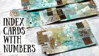 Index cards with Tim Holtz Numbers | Tutorial (and Mini Monthly Giveaway) | 🦋 Shanouki Art 🦋