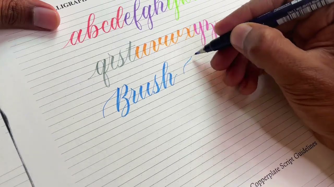 Part 1: A to Z in Brush Pen Calligraphy (Lowercase Letter) Step by Step ...