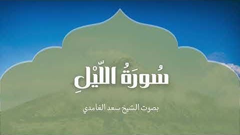 سورة الليل | بصوت الشيخ سعد الغامدي | Surah Al-Layl | Saad Al-Ghamdi
