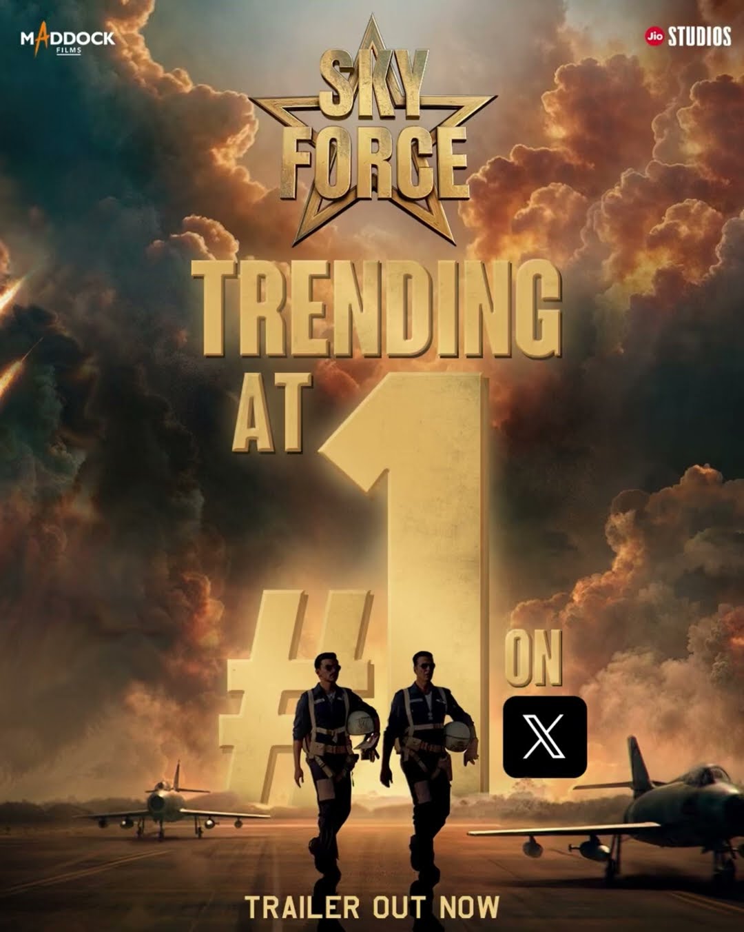 Trending on X with the speed of a fighter jet! Thank you for all the love \u0026 support.❤️✈️ #skyforce e