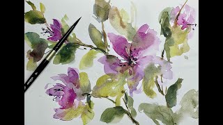 Loose watercolor floral