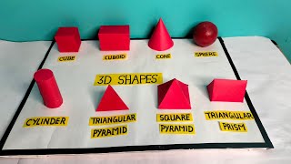 3D shapes model for school project/3D geometrical shapes/3D shapes math project/math tlm 3D shapes