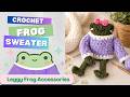 Crochet Frog Sweater Tutorial 🐸 Easy Crochet Leggy Frog Accessories | How to Crochet a Frog Sweater