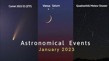 Astronomical Events January 2023 | Quadrantids | C/2022 E3 (ZTF) Comet | Venus- Saturn Conjunction