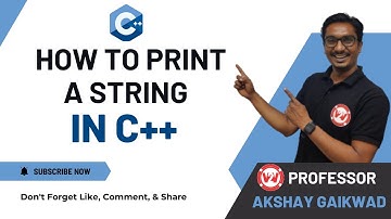 Printing a String | C++ Programming | SY Diploma | SEM 3 OOPS 22316