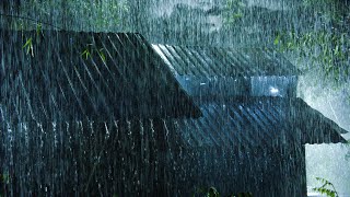 Thunderstorm Rain on Tin Roof | Real Heavy Rain & Very Strong Thunder Sounds at Night | White Noise