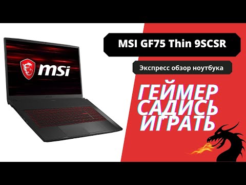 Обзор игрового ноутбука MSI GF75 Thin 9SCSR-452RU