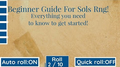 The beginner Guide for Sols Rng! Everything you need to know to start playing