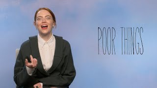 EMMA STONE INTERVIEW | POOR THINGS, Yorgos Lanthimos & Frankenstein!