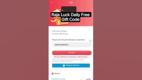 Raja Luck Daily Free Gift Code | Raja Luck Gift Code Telegram Channel #rajaluck #rajaluckgiftcode