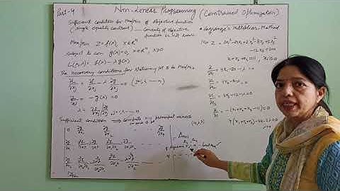 Non Linear Programming Constrained Optimization part4 Lagrangian Multiplier Method
