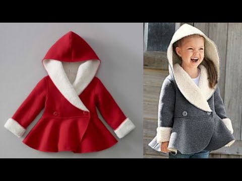 ملابس الشتاء قص وخياطةجاكيت اطفال كروازيه شتوى دبل فيس كابتشو وسط كالوش