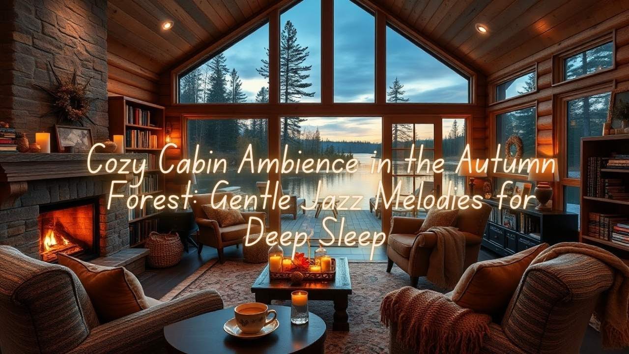 Cozy Cabin Ambience in the Autumn Forest: Gentle Jazz Melodies for Deep ...