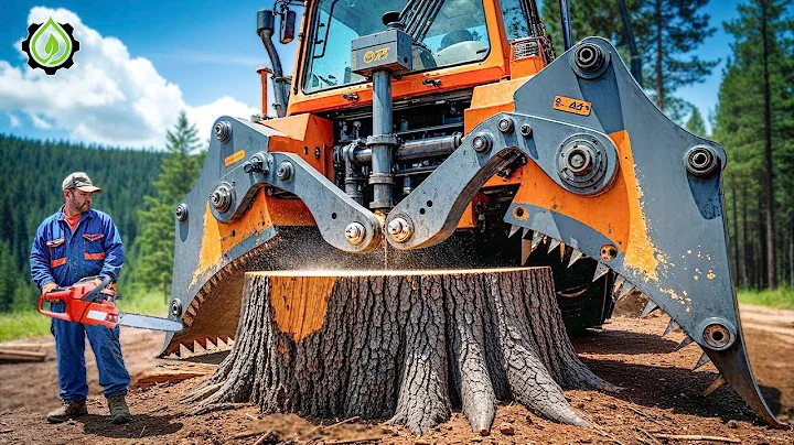 Extreme Dangerous Fastest Big Chainsaw Cutting Tree Machines | Monster Stump Removal Excavator #123