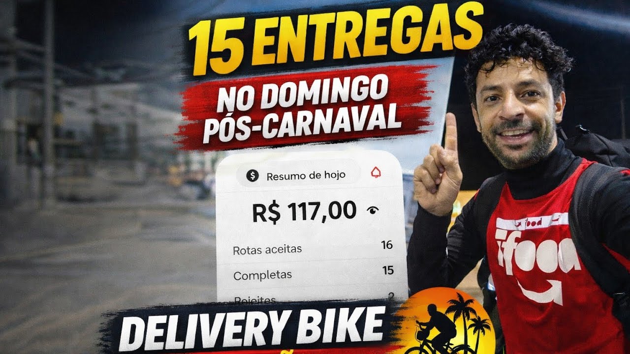 15 Entregas no Primeiro Domingo Pós-Carnaval 🚴‍♂️ | Rotina Real de Delivery Bike em Tubarão/SC