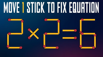 🧠Move 1 Stick To Make Equation Correct🧠 - Matchstick Puzzle Quiz