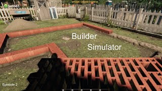 Builder Simulator Demo | Laying First Course Of Bricks In Cement | Episode 2 | Simulator Game
