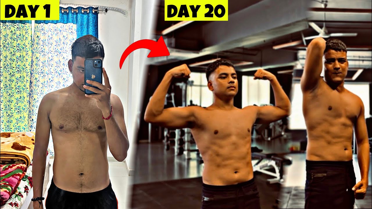 How I Transform body in just 20 day | skinny to muscular 😱