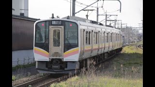 【信越本線】E129系B8編成 451M～667M 亀田駅発車 ※後追い撮影