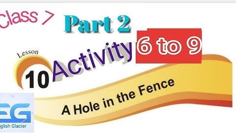 A hole in the Fence, English Lesson 10, Class 7, PSEB, Part 2, Activity 6 to 9, Sentence and Types