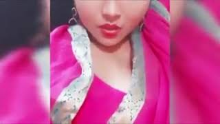 Desi Hot bhabhi in Red Saree Showing boobs