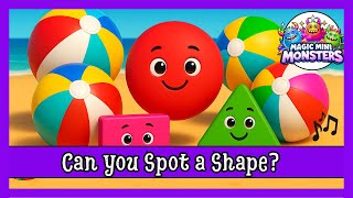 🎉 Can you Spot a shape! | Music &amp; Fun | Circle, Square, Triangle, Rectangle 🎶Shape Recognition