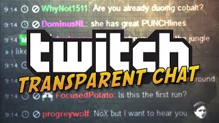 Twitchtv Transparent Chat Overlay In Obs