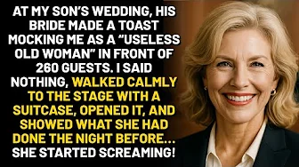 At my son’s wedding, his bride made a toast mocking me as a “useless old woman” in front of 260...