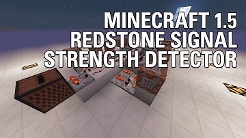 Minecraft 1.5 Redstone Signal Strength Detector — Redstone Invention