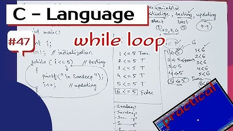 While loop in c language | entry controlled loop in c