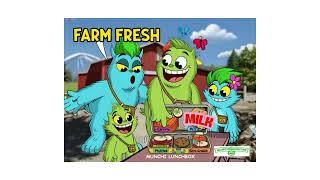 MINITOON Munchimonster lunchbox - farm fresh milk! EP.120