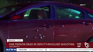1 dead in deputy-involved shooting in San Marcos
