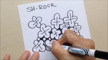 如何畫一般圖樣  How to draw the Tangle Pattern SH．ROCK
