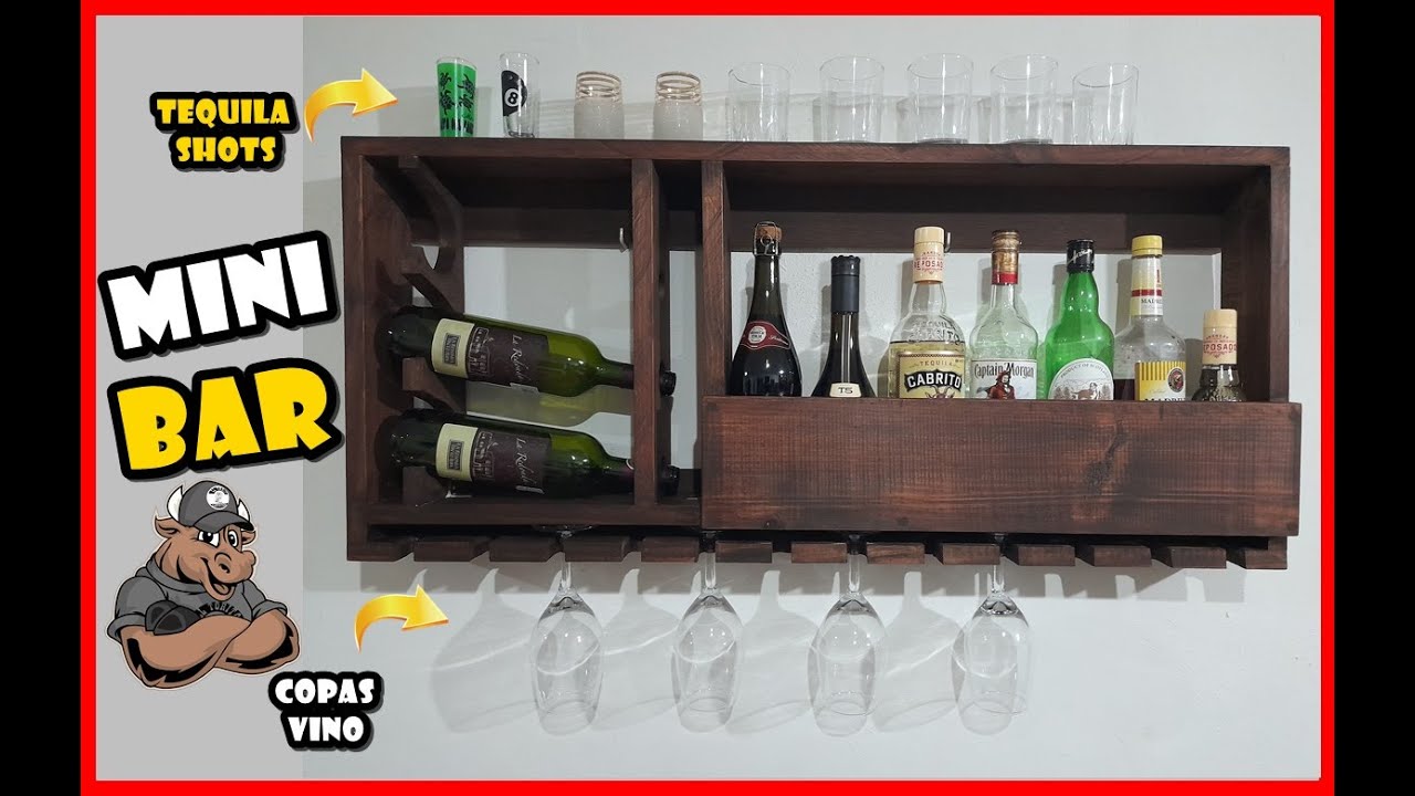 Como Hacer Un Botellero de Madera Facil Para La Casa (Estilo Vintage) 