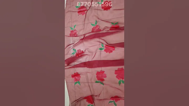 ✨ Hand Painted Dupatta Tutorial | Easy Organza Dupatta Painting Ideas 🎨💖 #shorts #bridaldupatta