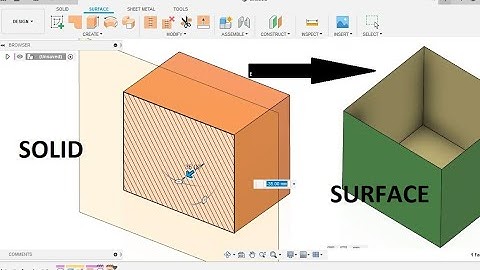 Convert  Solid to  Surface - fusion 360 Tutorial
