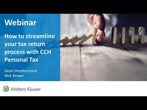 On-demand Webinar: How to streamline your tax return process with CCH Personal Tax