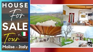 Nice STONE country house with land, large wooden veranda for sale in Italy | Beautiful VIEW Molise