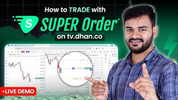 Super Order on Dhan Trading View Chart | Live Option Trading Demo using Super Order #dhan