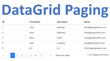 ASP.NET Core Blazor | DataGrid-paginering