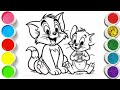Two Cats drawing| Coloring &amp; painting for kids 