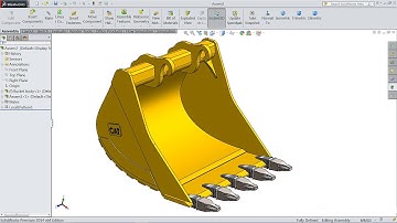 SolidWorks tutorial | Sketch Excavator Bucket in Solidworks