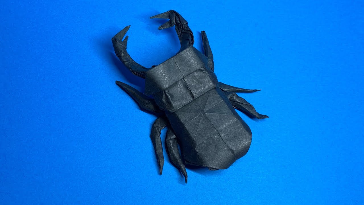 一枚の折り紙で作る オオクワガタ Part.1】【解説付き】Origami Stag