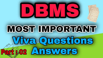 Data Base Management System Viva Questions and Answers | BCSL034 Viva Questions Answers DBMS,Part-02