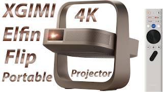 XGIMI Elfin Flip 4K Portable Projector with Wi-Fi and Bluetooth | Google TV
